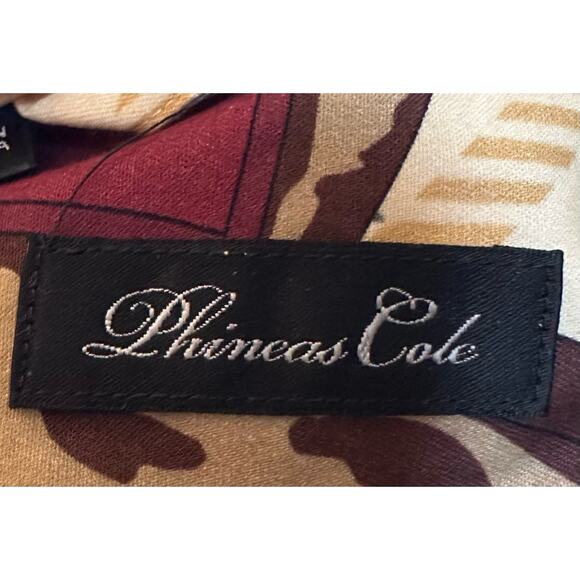 Phineas Cole Brushed Cotton Equestrian Print Pajama Set Tan Size Medium New - Picture 6 of 8